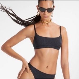 FENDI x SKIMS Scoop Neck Bralette (Black)